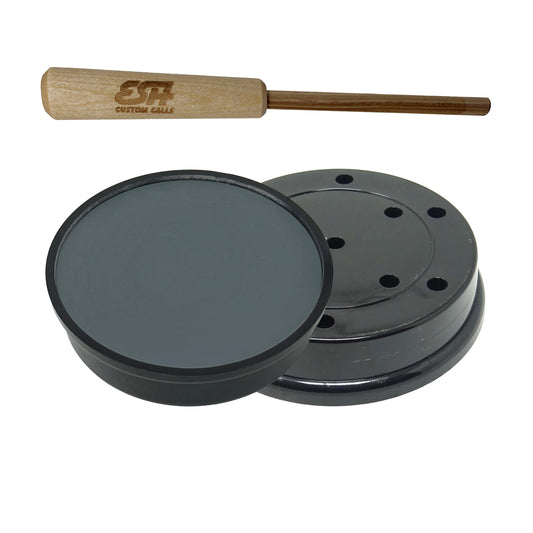 ESH Crankin Slate Turkey Pot Call with Hickory Striker – Easy-to-Use Slate Turkey Call for Hunting – Realistic Hen Sounds for Beginners & Experienced Hunters