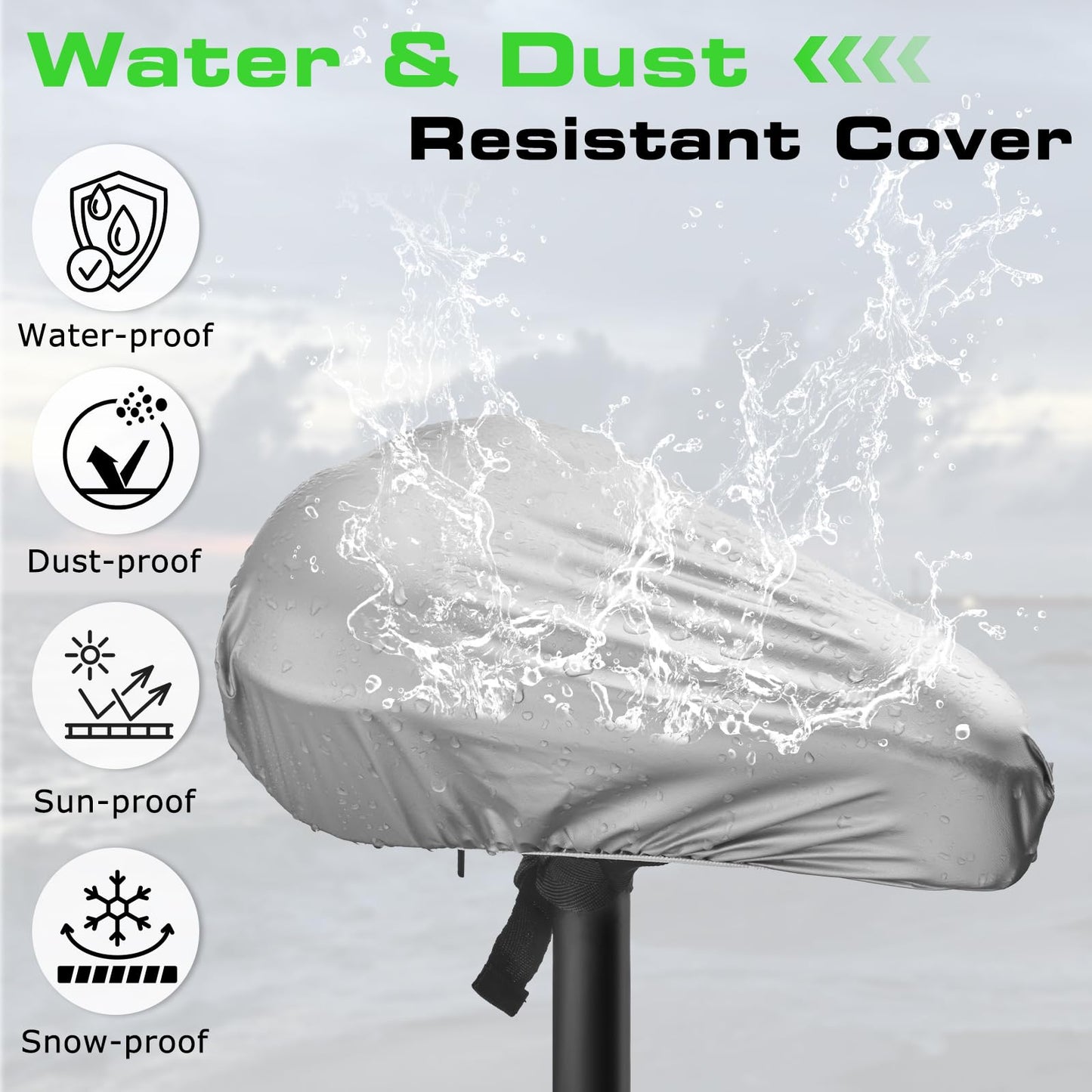 Zacro Gel Bike Seat - Extra Soft Bicycle Saddle Cushion with Water&Dust Resistant Cover
