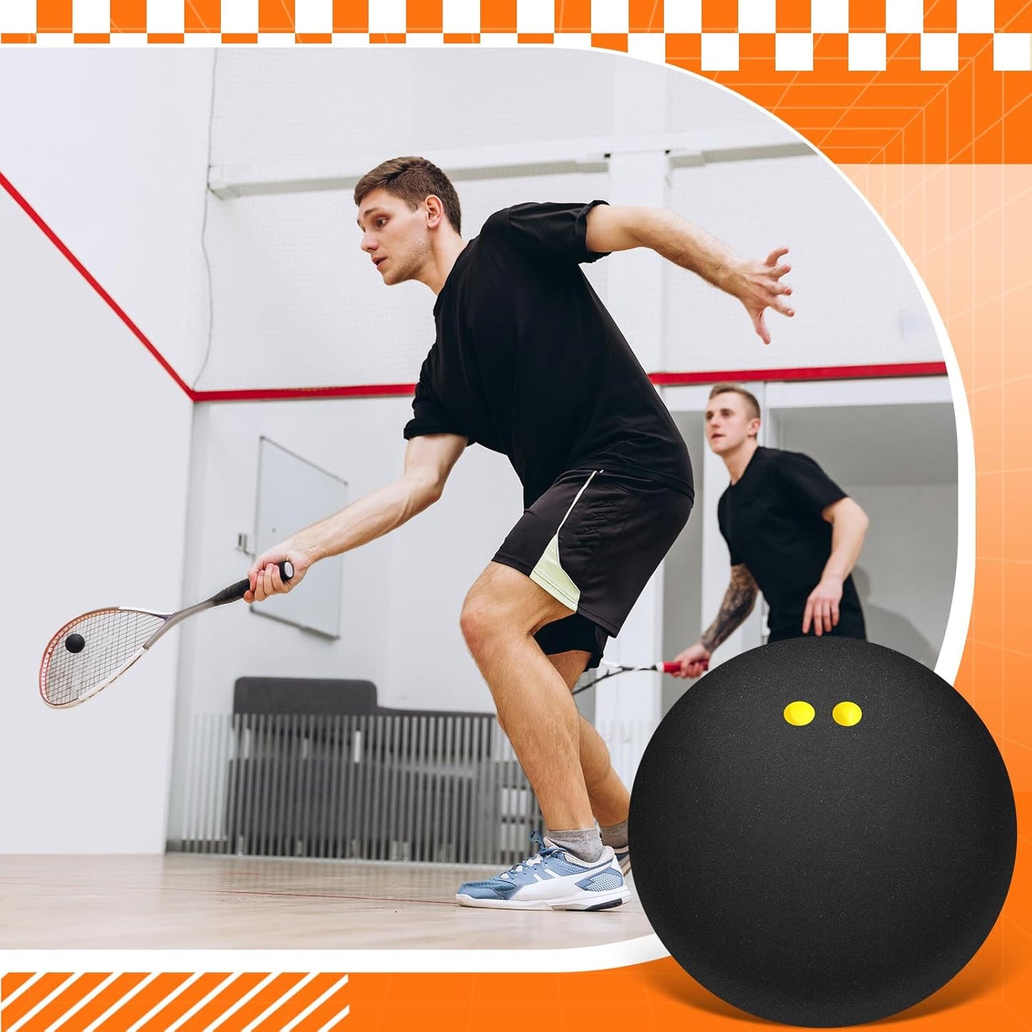 12 Pcs Squash Ball Professional Squash Ball High Reliability Practical to Use Excellent Performance Rubber for Training Practice and Competition