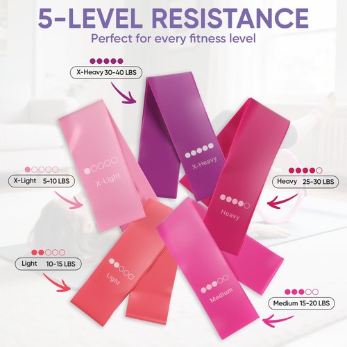 ElaraFit Home Pilates Kit for Women Purple Pilates Equipment Ring and Ball Set Magic Circle Hoop with 5 Resistance Bands Compact Toning Fitness Essentials Starter Set Accessories