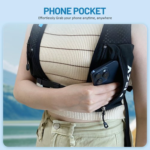 Running Hydration Vest Backpack, Running Vest Pack with 2L Water Bladder, Lightweight Hydration Pack for Hiking Trail Running Cycling Race Marathon for Women Men