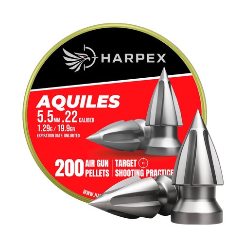 Aquiles Airgun pellets .22 Caliber 19.9gr Pointed Arrow-Head - 200ct