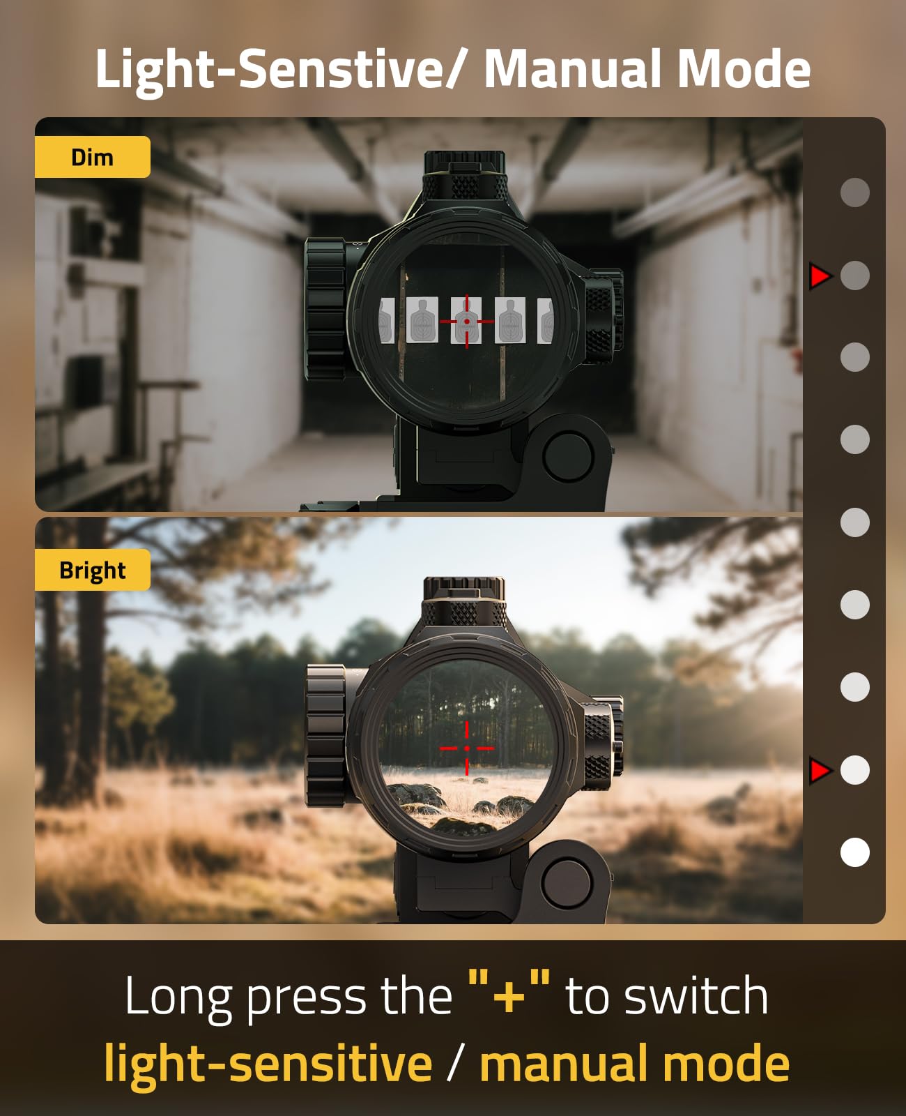 CVLIFE Multi Reticle Auto-Brightness Red Dot and 3X Magnifier Combo,25MM Large Lens Motion Awake Red Dot Sight with Quick Release Mount, Compact Magnifier with Flip-to-Side Mount (red dot)