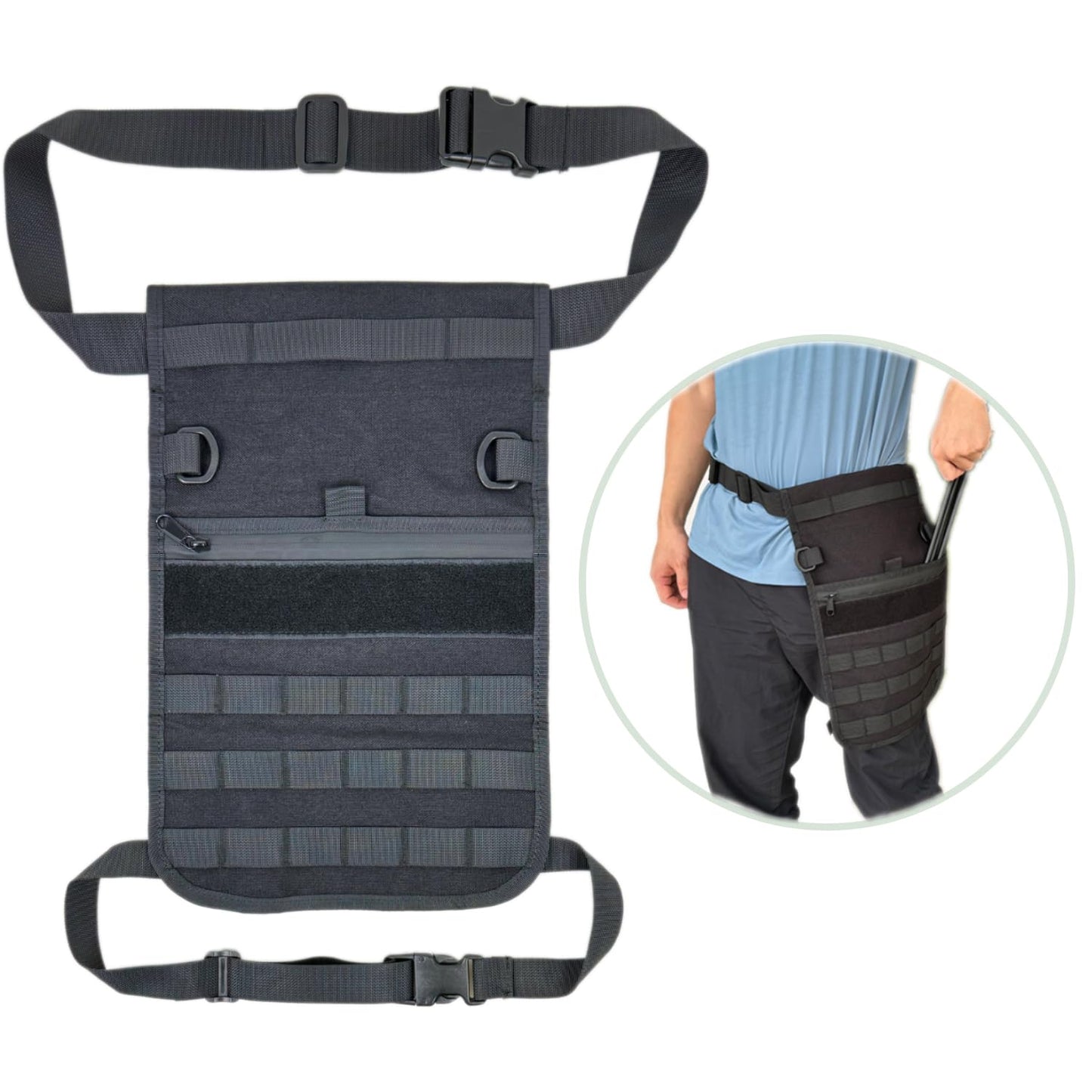 Otomitake Archery Hip Quiver Arrow Quiver 1000D Fabric Field Quiver Arrow Holder Bow Crossbow Quivers Waterproof Zipper Pocket and Waist Belt for Compound and Recurve Bow Hunting and Target Practice