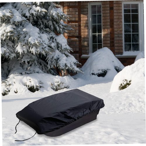 CurcKua Sled Cover, 60x24x8 Inch Ice Fishing Sled Cover, Silver Coated Oxford Cloth Jet Sled Cover, Waterproof Sun Protection Otter Sled Cover with Drawstring, Black Otter Sled Cover Jet Sled Cover