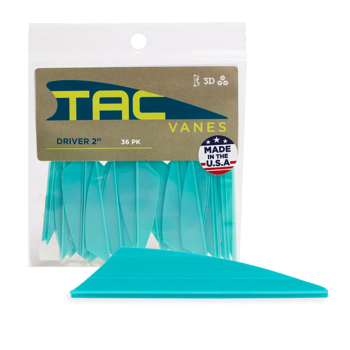 TAC Vanes 2" Driver Arrow Vanes | Archery Fletching for Compound & Crossbow | Durable, Lightweight, High Accuracy 36 Pack