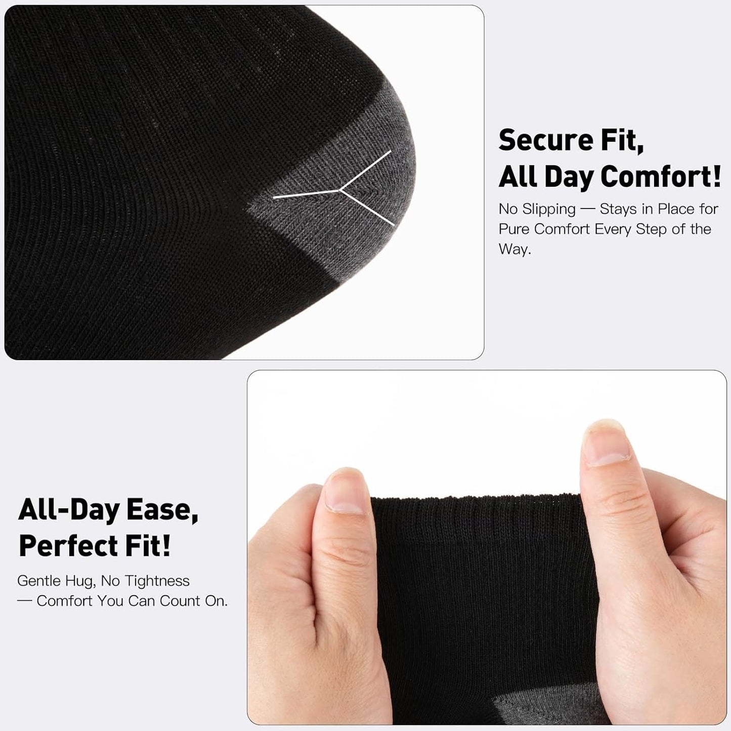 20 Pack 3 Styles Men's/Women's Mini Crew Ankle Socks Quarter Bulk - Breathable Thin Athletic Socks, Fits Shoe Size 8-11