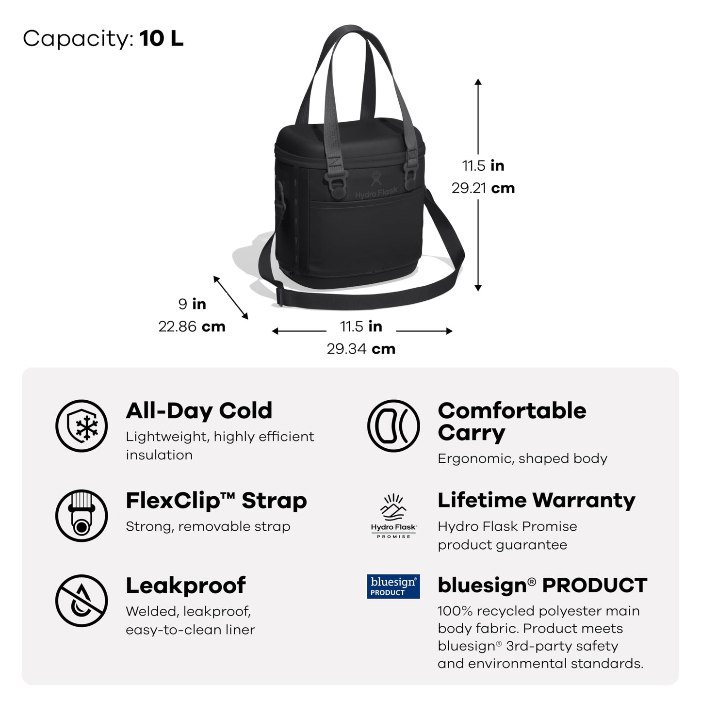 Hydro Flask Carryout Cooler - Insulated Portable Soft Cooler - 10 L Capacity in Oat