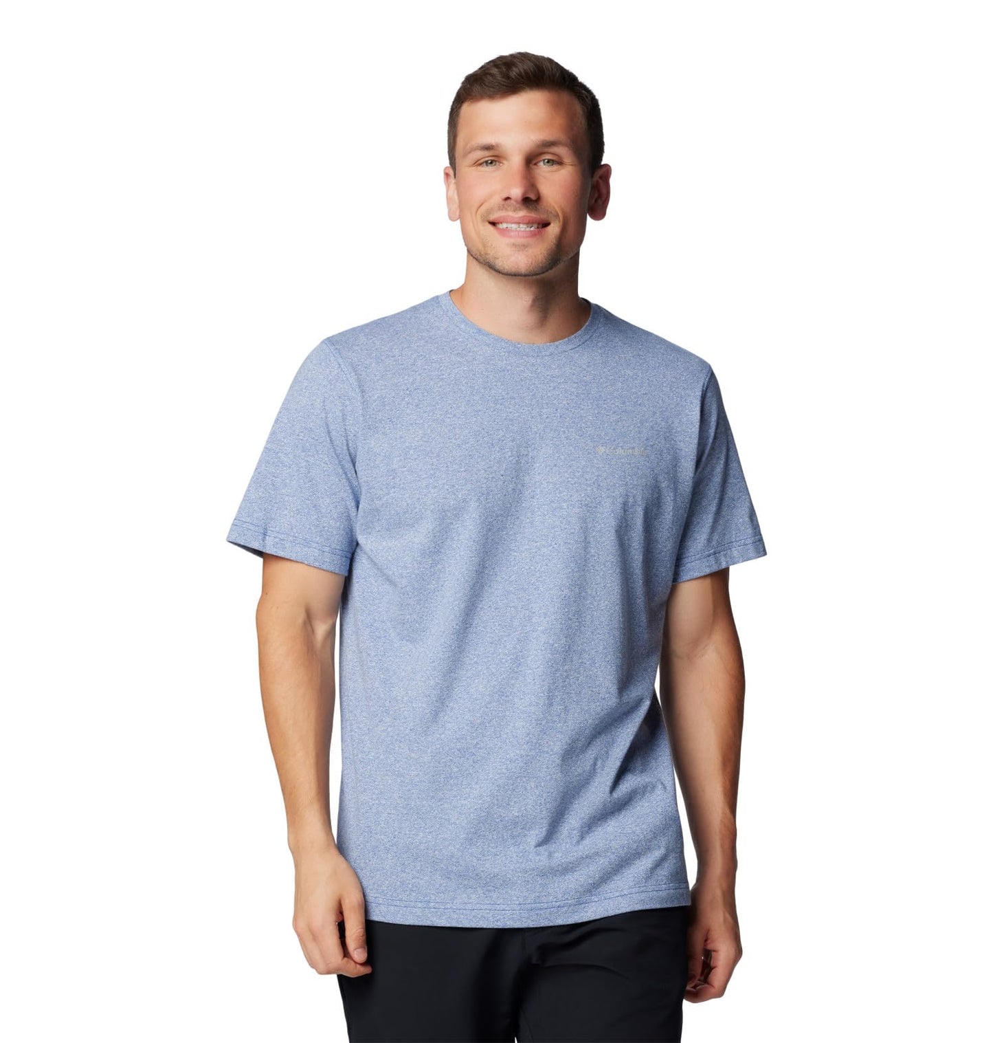 Columbia Men's Thistletown Hills Short Sleeve, Mountain Blue Heather, 2X Tall