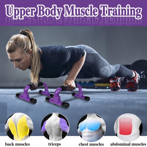 Redipo Push Up Bars - Purple Push Up Handles Strength Training, Home Workout Equipment with Non-Slip Stand, Push-up Bracket Board, Portable for Home Fitness Training, Strength Workouts, Muscle Ups