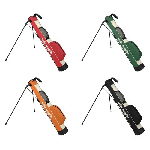 Golf Stand Bag Lightweight Small Golf Bag with Dual Strap Easy Carry 2 Way Dividers Multiple Pockets Golf Gun Bag with 2 Golf Wood Head Covers (Black)