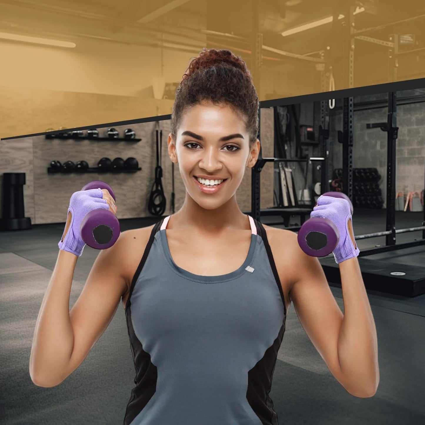 3 Pairs Silicone Yoga Gloves for Women Non Slip Fingerless Pilates Gloves for Gym Exercise Workout Weight Training Mitten One Size Fits Most Women Men
