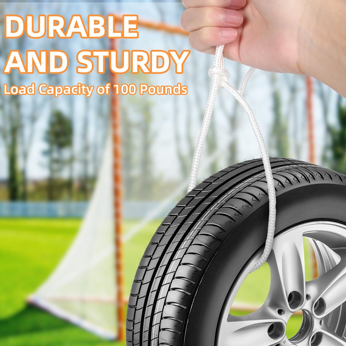 2 Pcs Lacrosse Goal Net Lacing Cord 115ft/35m Long, 4mm Thick, Lacrosse Net Rope for Lacrosse Hockey Soccer Backstop Cage Net Backyard Collegiate High School Youth, Net Not Include