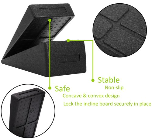 Yesland 3 Pcs Slant Board for Calf Stretching, 5 Adjustable Angles Foot Stretcher Incline Board, Non-Slip Foam Squat Wedge for Physical Therapy, Home Exercise