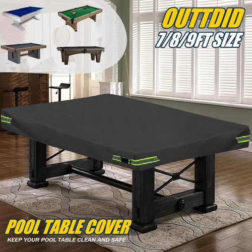 Pool Table Cover 7ft - Billiard Table Cover, 600D Waterproof Covers for Billiard Pool Table, Heavy Duty Scratched-Free UV Protection Snooker Furniture Table Cover - 7 Feet