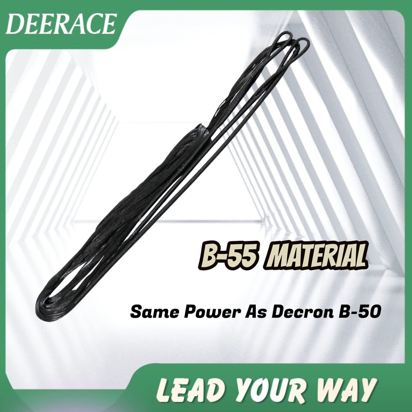 DEERACE Traditional Recurve Bow String, AMO 48"-70" 12,14,16 Strands Dacron Bow String Replacement for Recurve/Long/Horse Bow (AMO 54” (Actual Length 50”), 16 Strands (Recommended for up to 65 lbs))