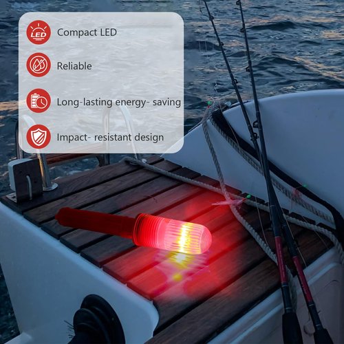 3Pcs Boat Flares, Marine LED Flares Kit, New Marine Safety Kit, Waterproof Emergency Signals for Fishing Boat, Buoys, Life Rafts and Emergency Signaling