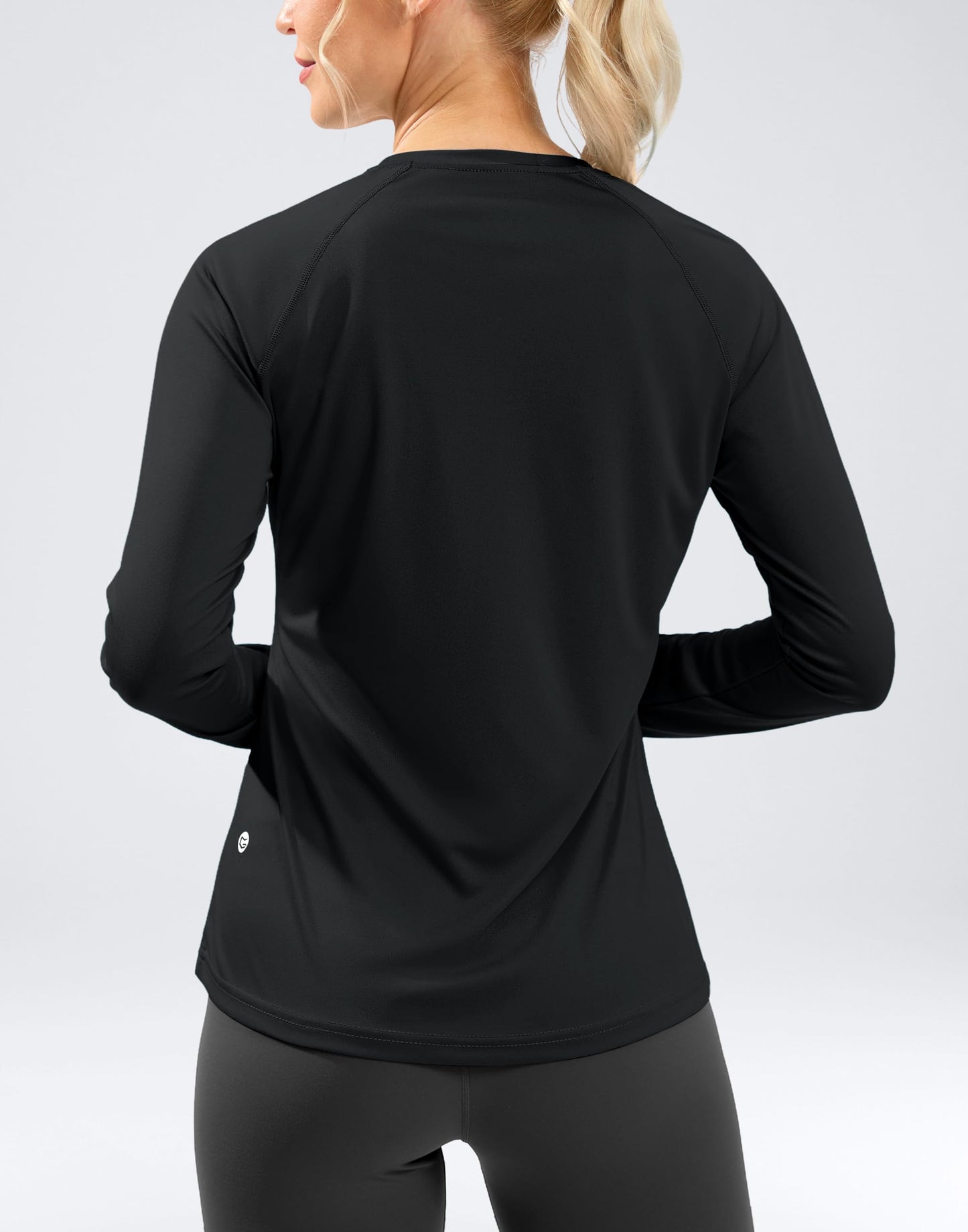 Women's UPF 50+ Sun Shirts Long Sleeve UV Protection Rash Guard Lightweight Quick Dry Workout Hiking Tops for Women Black