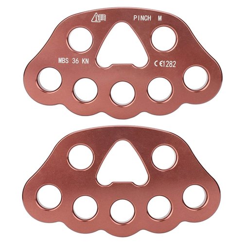 RiToEasysports Rock Climbing Rigging Plate, 8 Holes 45KN Outdoor Paws Rigging Plate Anchor Multipliers Connector Gear