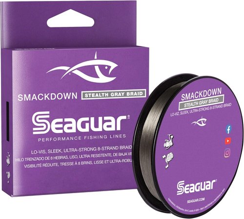 Seaguar Smackdown Low Visibility Braided Fishing Line - 30lb, 300yds Break Strenth/Length, Stealth Gray - 30SDSG300