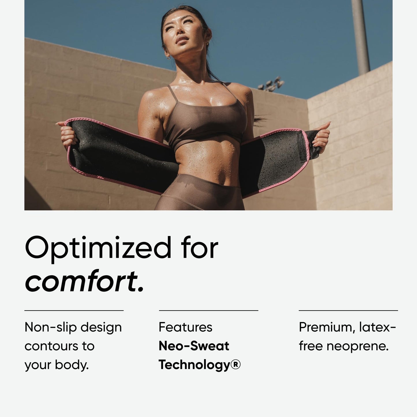 Sports Research Sweet Sweat Waist Trimmer Extra-Coverage (XC) - Premium Sweat Enhancing Fitness Band with More Belly Coverage - Adjustable Fit · Latex-Free Neoprene · More Coverage - Pink Logo (XXL)