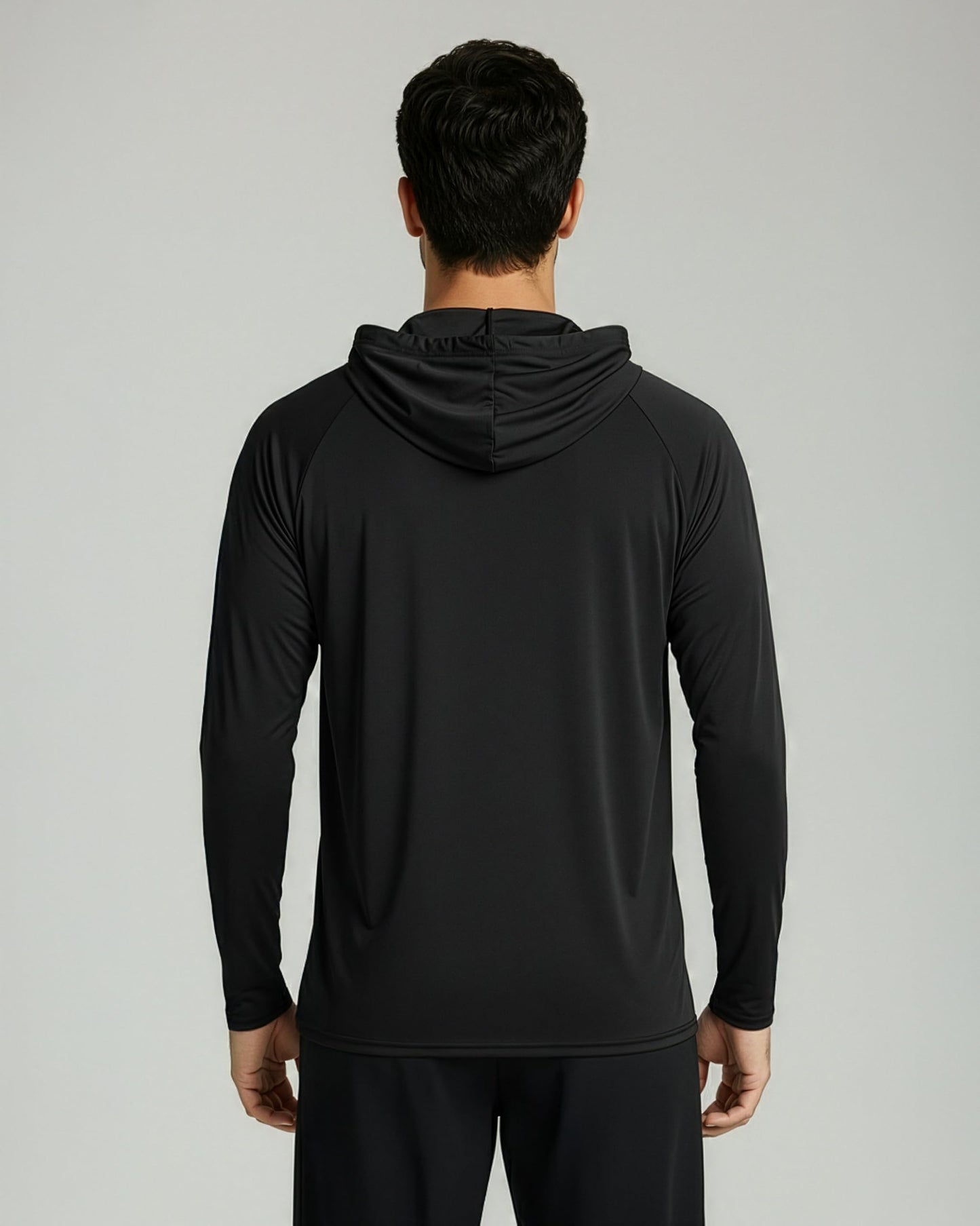 Real Essentials 3 Pack: Men's Long Sleeve Rash Guard Hoodie - SPF UV Sun Protection Workout Fishing Swim Shirts, Set 3, Large