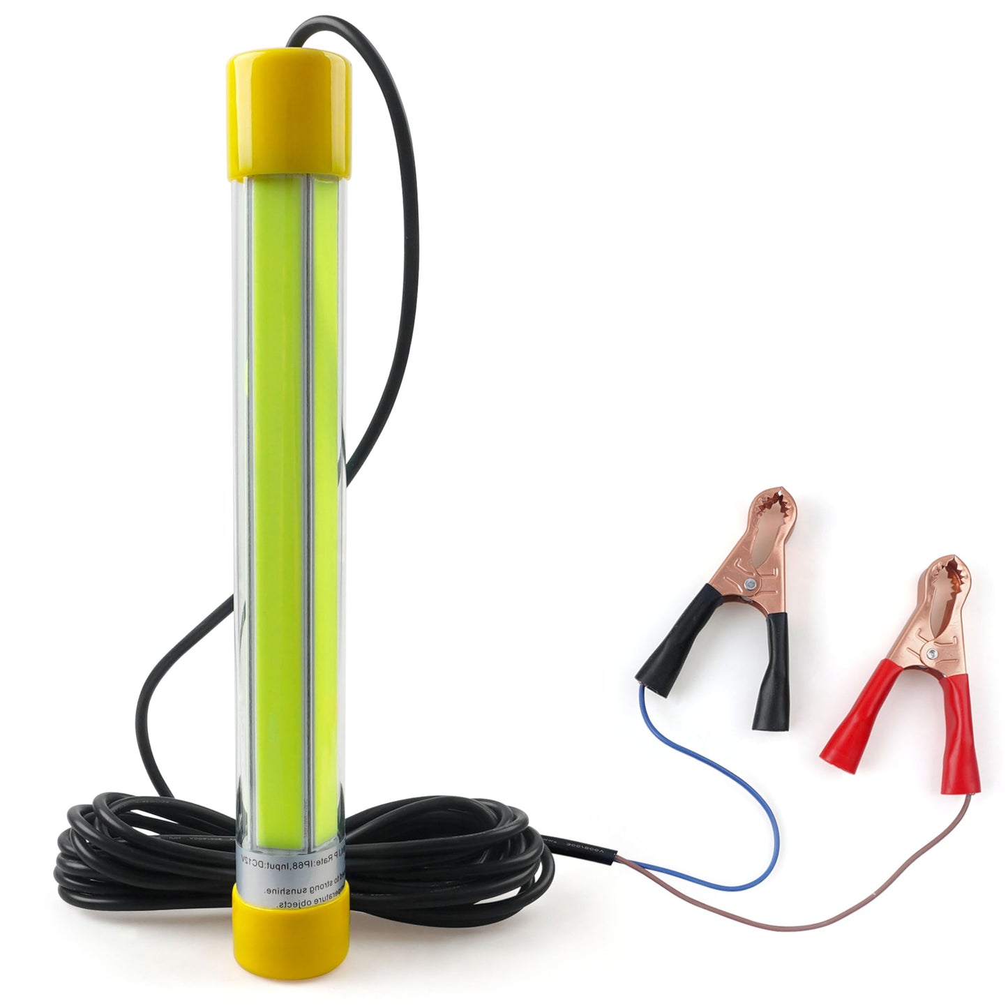 JOGFFDE Underwater Fishing Light 30000 Lumens 50W 12V 16.5ft Wire Green Night Fishing Finder Attractor LED Submersible Light Deep Drop Fish Bait Finder for Docks, Boats,Kayaks