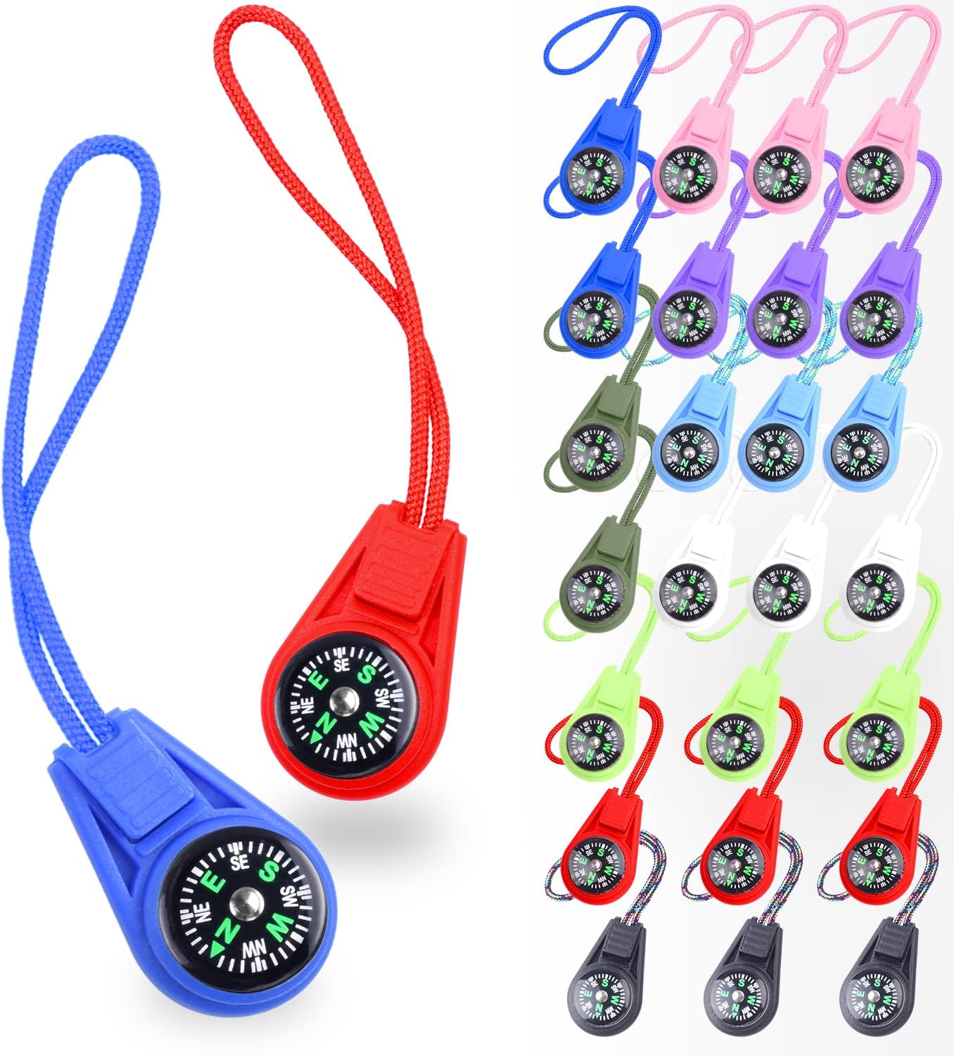 25 Pack Compass for Kids Bulk,Childrens Mini Compasses for Classroom,Boy Scout Compass Party Favor Pocket,Hiking and Survival