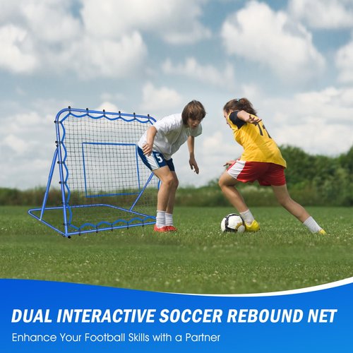 Winthai 3.7x3.7FT Soccer Rebounder Net, Quick-Switch Angle Soccer Training for Control, Passing Practice, Easy Setup Rebounder Gifts & Equipment for Kids,Teens & Adults