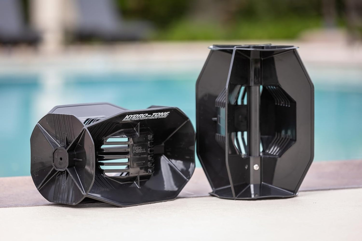 Hydro-Tone Total Body Pool Weights for Water Exercise | Isokinetic Functional Water Weights | Build Muscle - Easy on Joints | Aquatic Pool Weight | Quick Start Guide