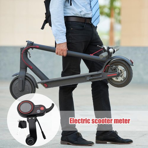 Yaoliucp Electric LCD Display Meter|Scooter Speedometer with Key Digital 6 Pin Button Control Scooter Odometer with Shifter Replacement Electric Scooter Accessories