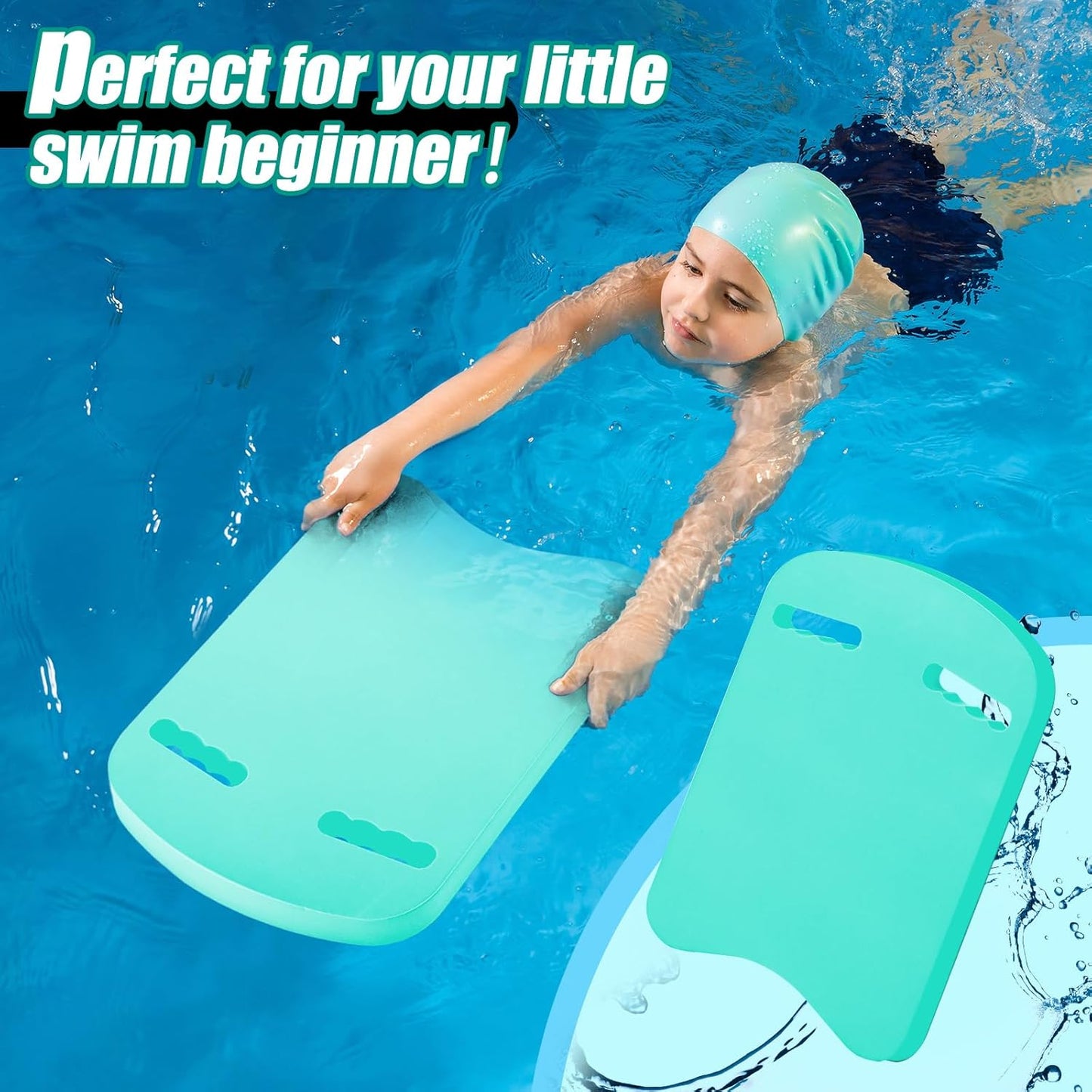 2 Pcs Swimming Kickboard Pull Buoy Set Training Aid Float Pull Buoy Leg Float Swimming Training Equipment Accessories for Hand Leg Adults Children Beginners Exercise Fitness