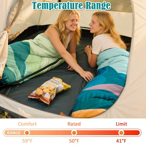 Ausletie Sleeping Bags for Adults Kids,3 Seasons Cold Warm Weather Waterproof Lightweight Camping Sleeping Bags for Men and Women,Camping Outdoor Travel
