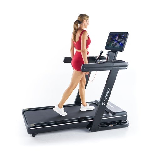 Echelon Stride 50-RCX-22 Treadmill for Home Cardio with 22 Inch HD Touchscreen, 12.5 MPH Speed, 15% Incline, Air Cushioning Deck, Bluetooth, 350 LB Capacity + 30-Day Free Membership