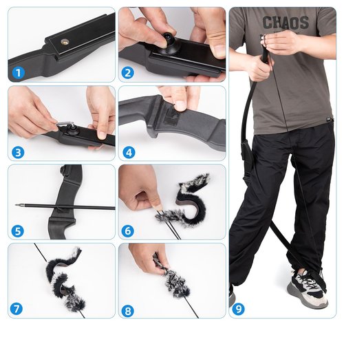 GQT Recurve Bow and Arrow Sets, Archery Takedown Bow Set for Adults Beginner Teenagers Youth Target Practice, Left & Right Handed, 20/30/40lbs (20lbs)