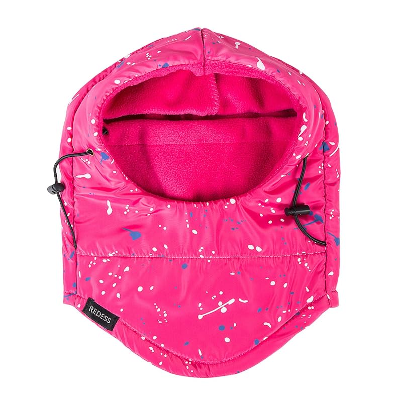 Winter Windproof Baby & Kids Balaclava Ski Mask with Thick Fleece Face Cover - Point Rose Variation