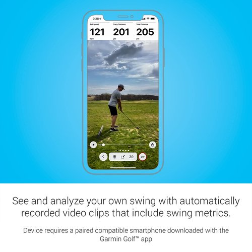 Garmin 010-02356-00 Approach R10, Portable Golf Launch Monitor, Take Your Game Home, Indoors or to the Driving Range, Up 10 Hours Battery Life, Black, (14'x20'x10') (Renewed)