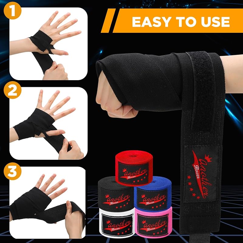 Jenaai 10 Pairs Boxing Hand Wraps 180-Inch Multicolor – MMA Kickboxing