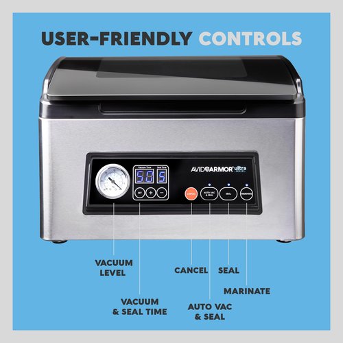 Avid Armor Ultra Series USV32: Premium Chamber Vacuum Sealer Machine High-Performance Vacuum Chamber Sealer for Professional and Home Use, Ideal Commercial Vacuum Sealer Machine for Food Preservation