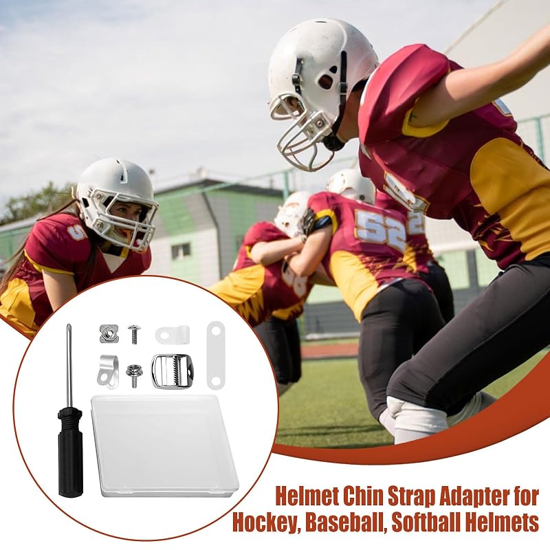 Helmet Repair Kit 80 PCS with Box & Screwdriver - Chin Buckles, Visor Clips & Hardware for Youth & Adult Hockey, Baseball, Football, Rugby