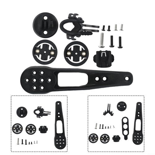 VersaGenius Bicycle Computer Mount Road Bike Bicycle Handlebar Computer Mount Compatible for H31 CP10 CP20 Road Cycling Bike Accessory with Light Mount, Black