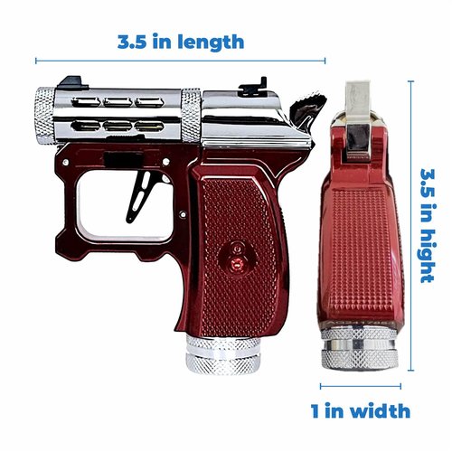 Hawki Gem CO2 .177 Cal Air Pistol Red Ruby Edition, Self-Defence, 1-Shot, 400+ FPS, Single Action with Adapter, 5X CO2 Cylinders (12g), 100x Steel BBS (.177 Cal), 100x Airsoft BBS (6mm) Bundle