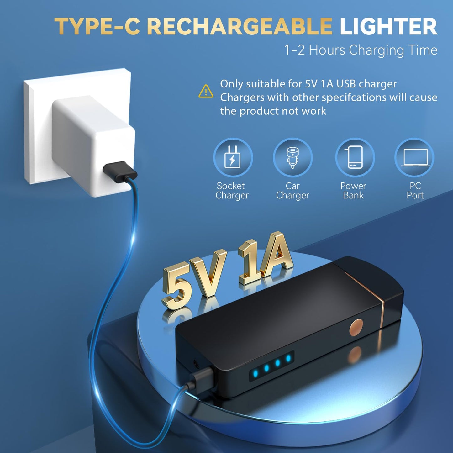 Coquimbo Gifts for Men Dad Him Husband, Electric Lighter USB Rechargeable Windproof Flameless Dual Arc Plasma Lighters for Candle Incense Camping (Black)