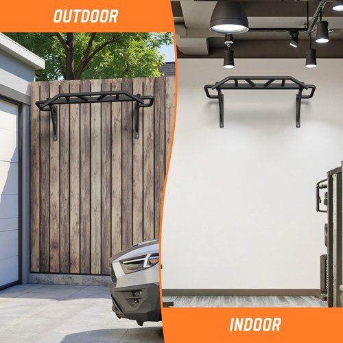 Jusgym Heavy Duty Pull Up Bar with 14 Grip Positions, Strength Training Pull-Up Bars for Home Gym, Wall Mounted, Joist Mounted Chin Up Bar with Reinforced Thick Metal Construction - Supports 600 lbs for Full-Body Workouts
