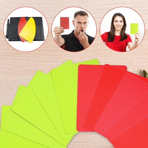 YBEATY 10PCS Professional Soccer Penalty Cards Red Yellow Soccer Referee Cards Referee Penalty Professional Football Warning Ejection Delay Card Referees Accessory for Soccer Football Game Training