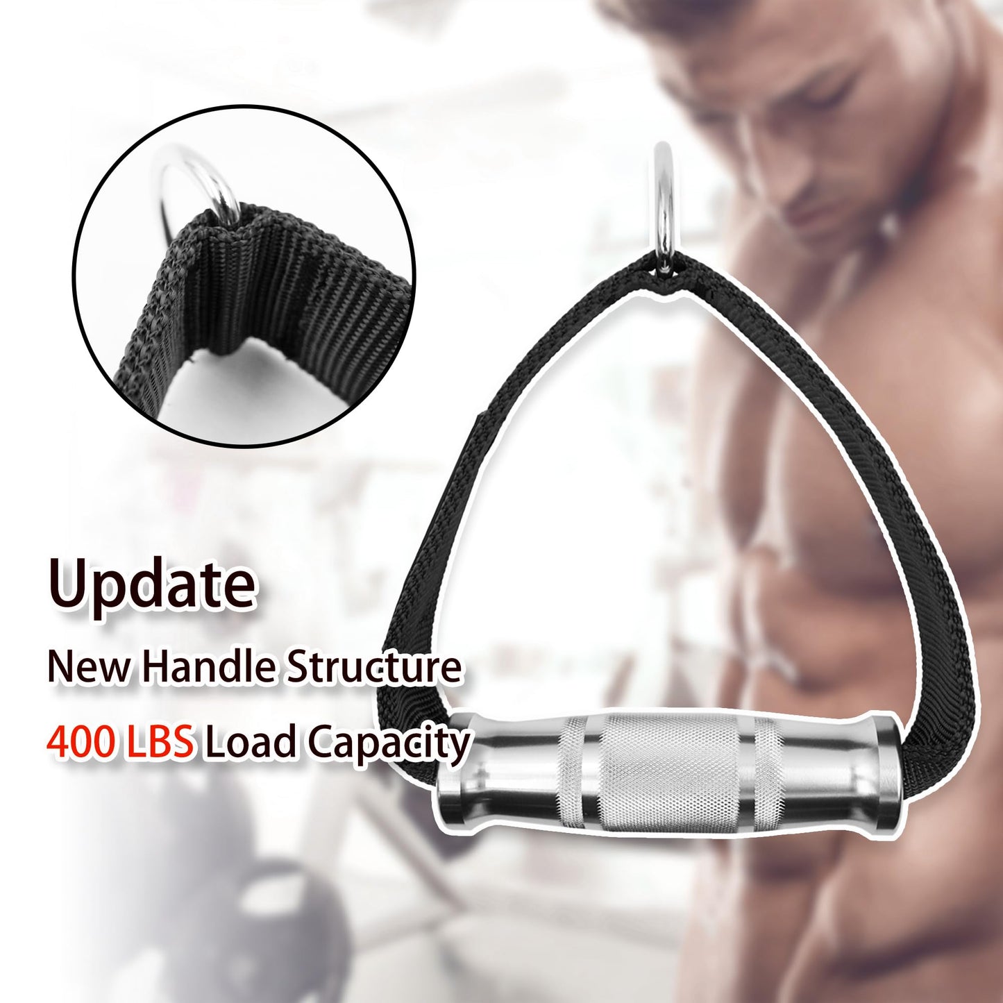 J Bryant Cable Machine Handles Attachment for Pulley Machine Heavy Duty Metal D Handle Aluminum Alloy Handle Grips Durable Workout Handles Pulley LAT Pulldown System