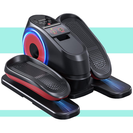 16 Levels Speed Under Desk Elliptical Machine, Electric Ellipse Leg Exerciser As Seen On TV, Forward & Reverse Direction,Quiet and Fully Assembled, Upgraded Safety Power Switch