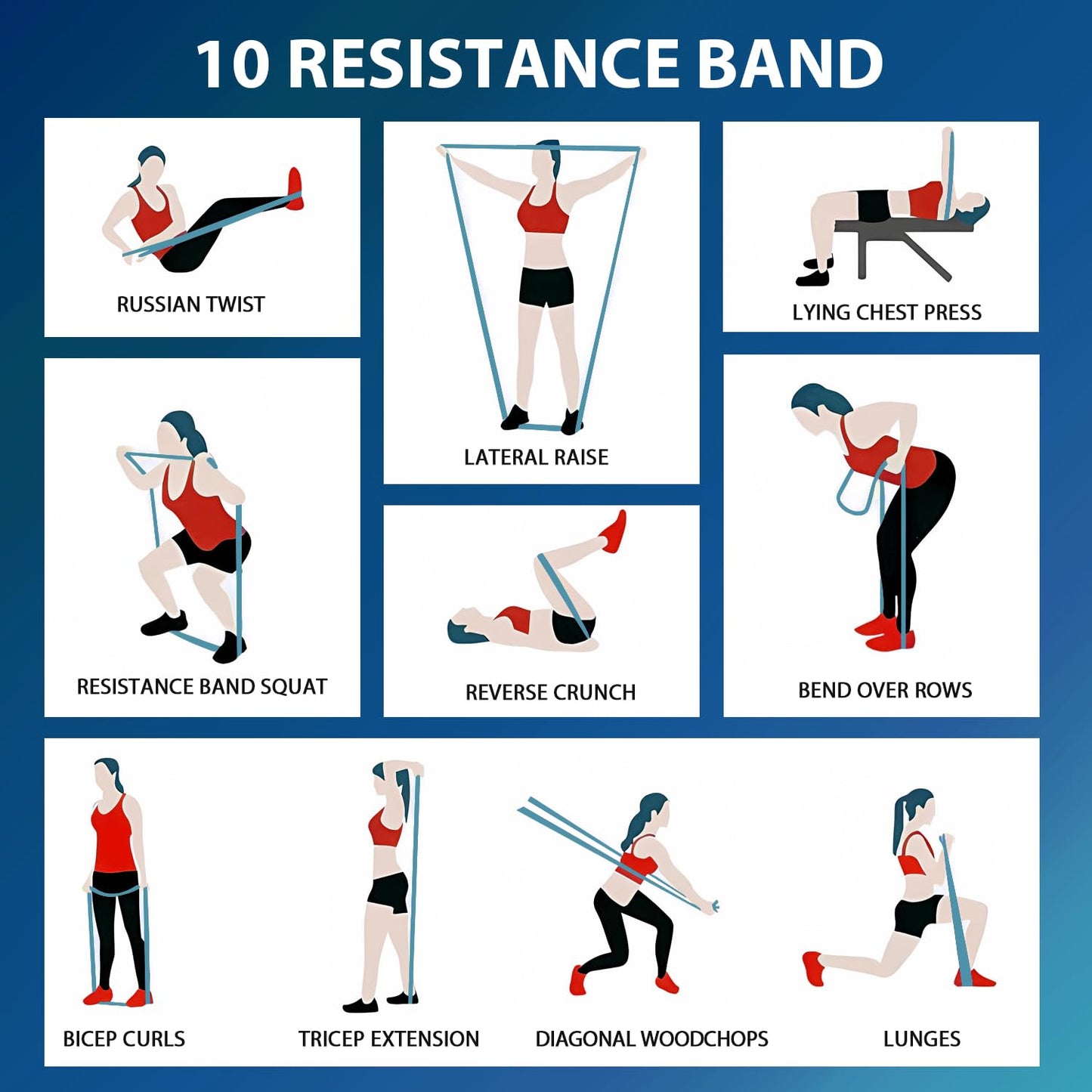LEEKEY Resistance Bands, Exercise Bands with Bag, 5-85LB Home Strength Bands for Working Out, Travel, Gym Room, Physical Therapy - USA Original Patent