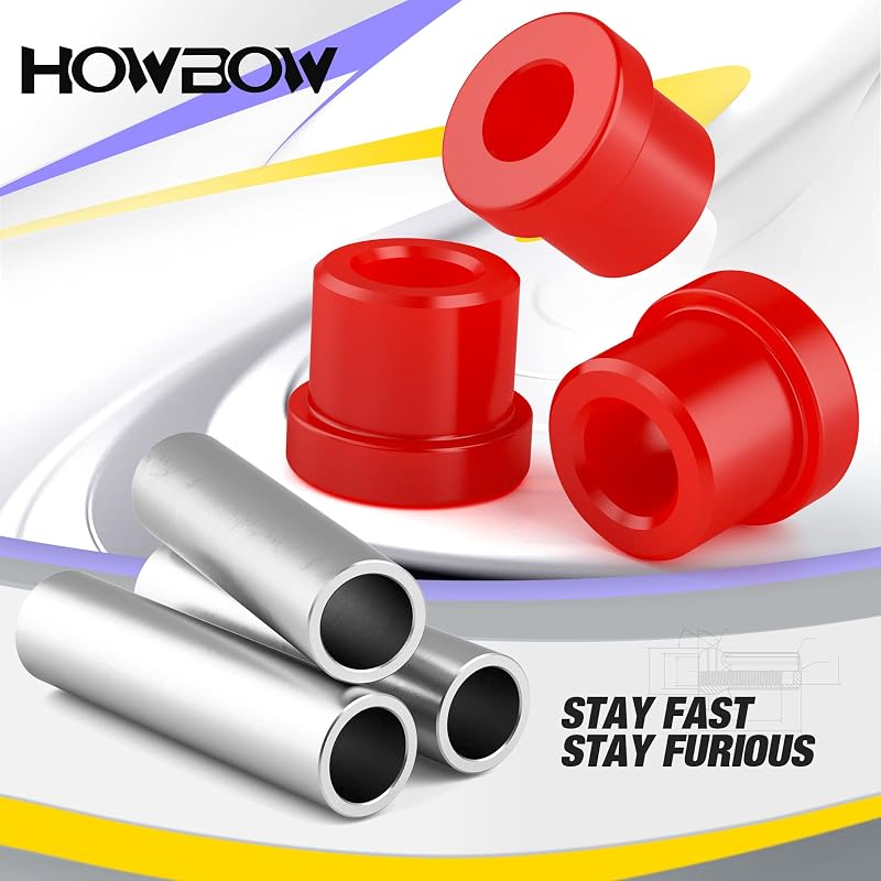 Rear Bushing Kit for EZGO RXV Golf Cart—Polyurethane Leaf Spring Bushings & Sleeves 2008-Up (620160 620161 624030)