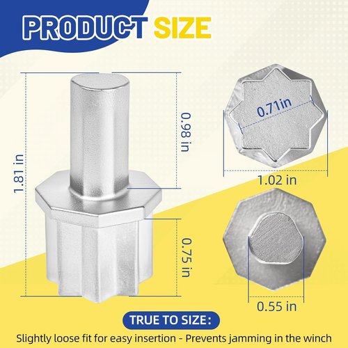 Lwlaboc Sailboat Winch Bit Adapter 7431 Portable Electric Winch Drill Bit Boat Accessories Sailing Gifts for Men